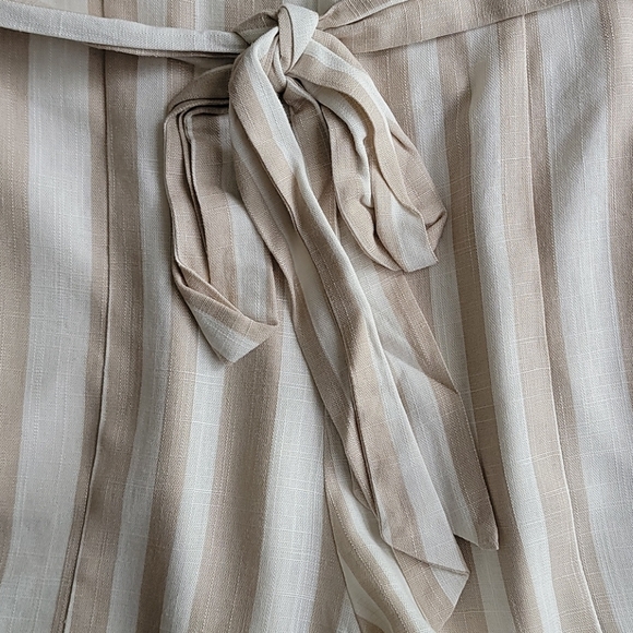 Willow Johnny Striped High Tie-Waist Linen Shorts - Picture 11 of 16
